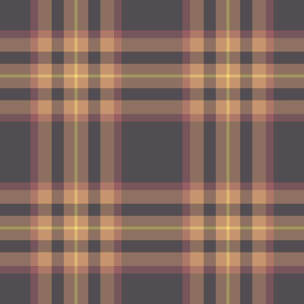 Cultural tartan pattern texture, asymmetric fabric textile check. Sparse plaid seamless background in orange and grey colors. vector