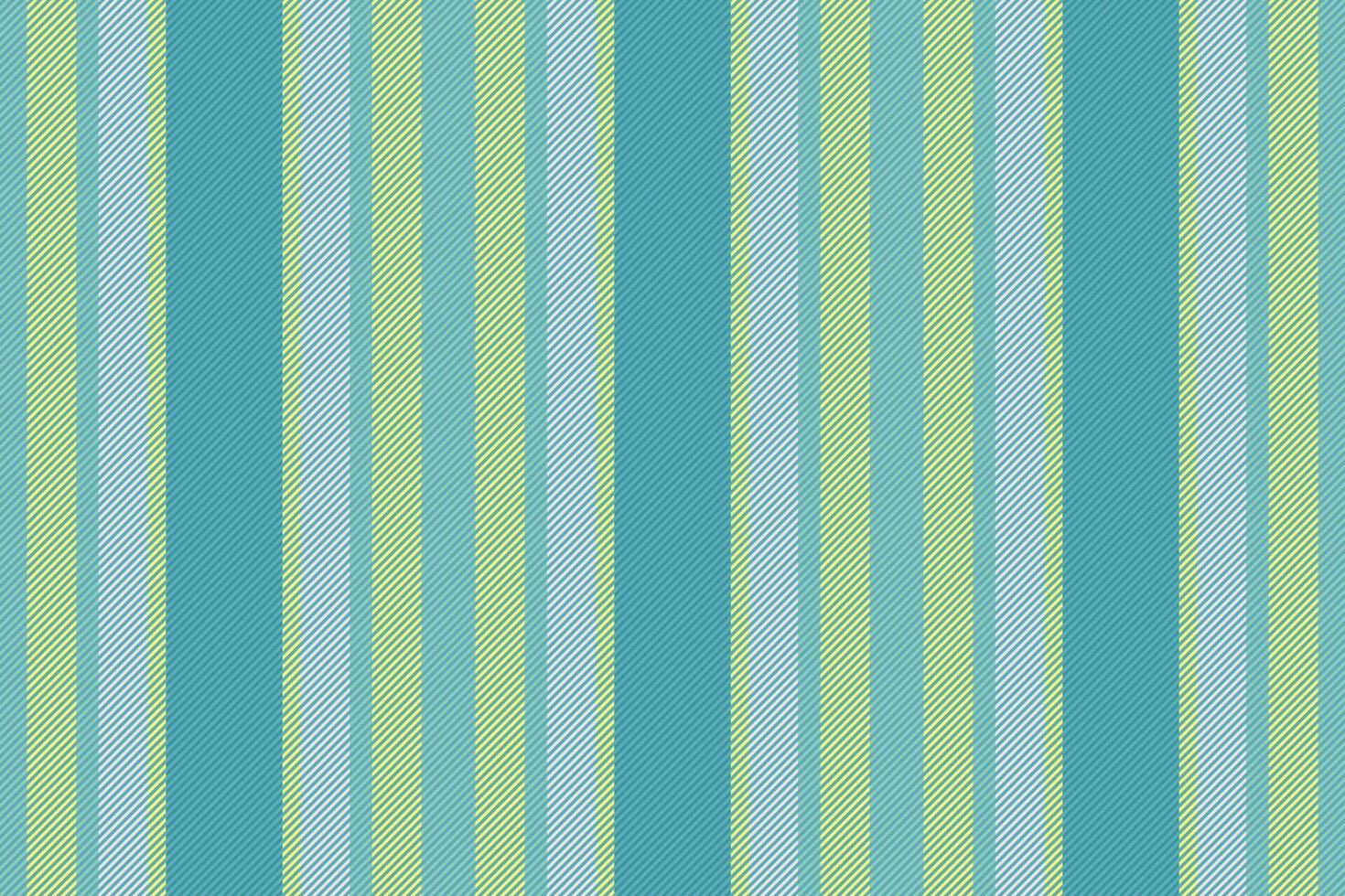Figure lines vertical background, newborn pattern texture. Realistic textile stripe seamless fabric in cyan and yellow colors. vector
