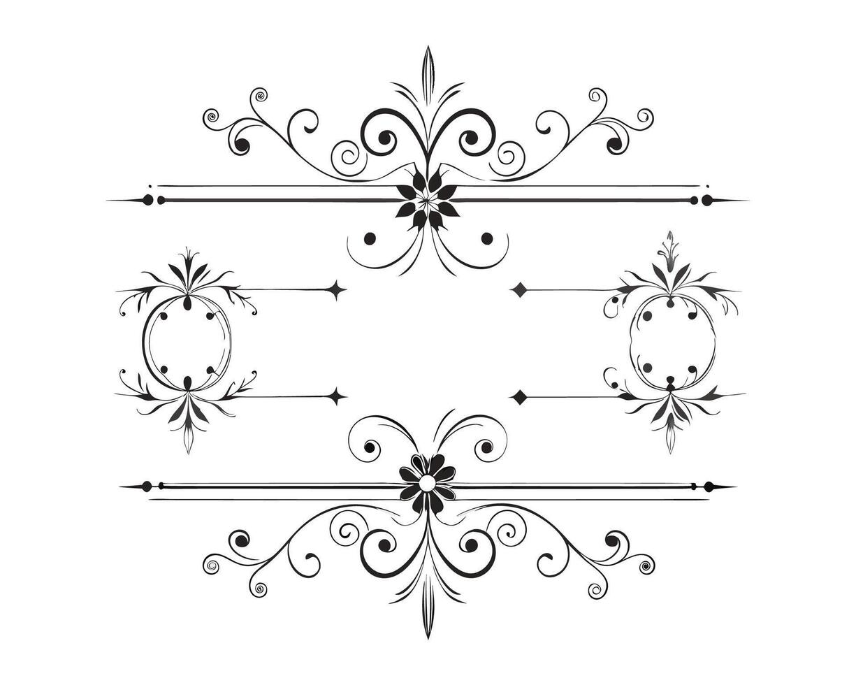set of decorative elements, fancy design vector