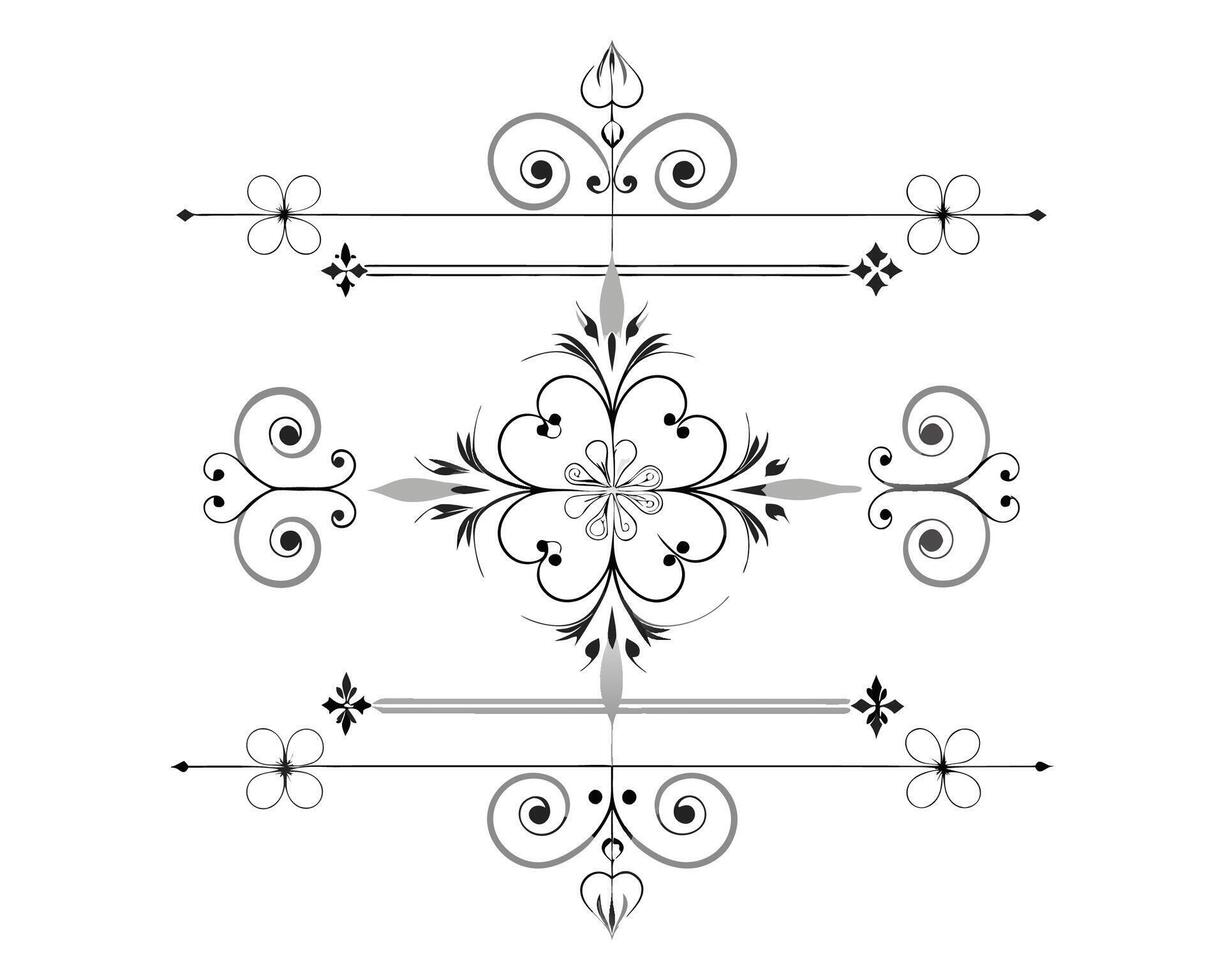 Fancy decorative elements on a white background vector
