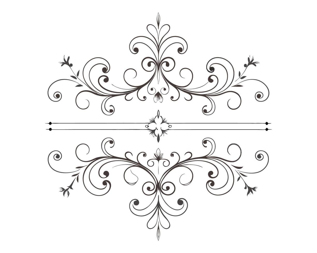 fancy decorative ornamental design elements vector