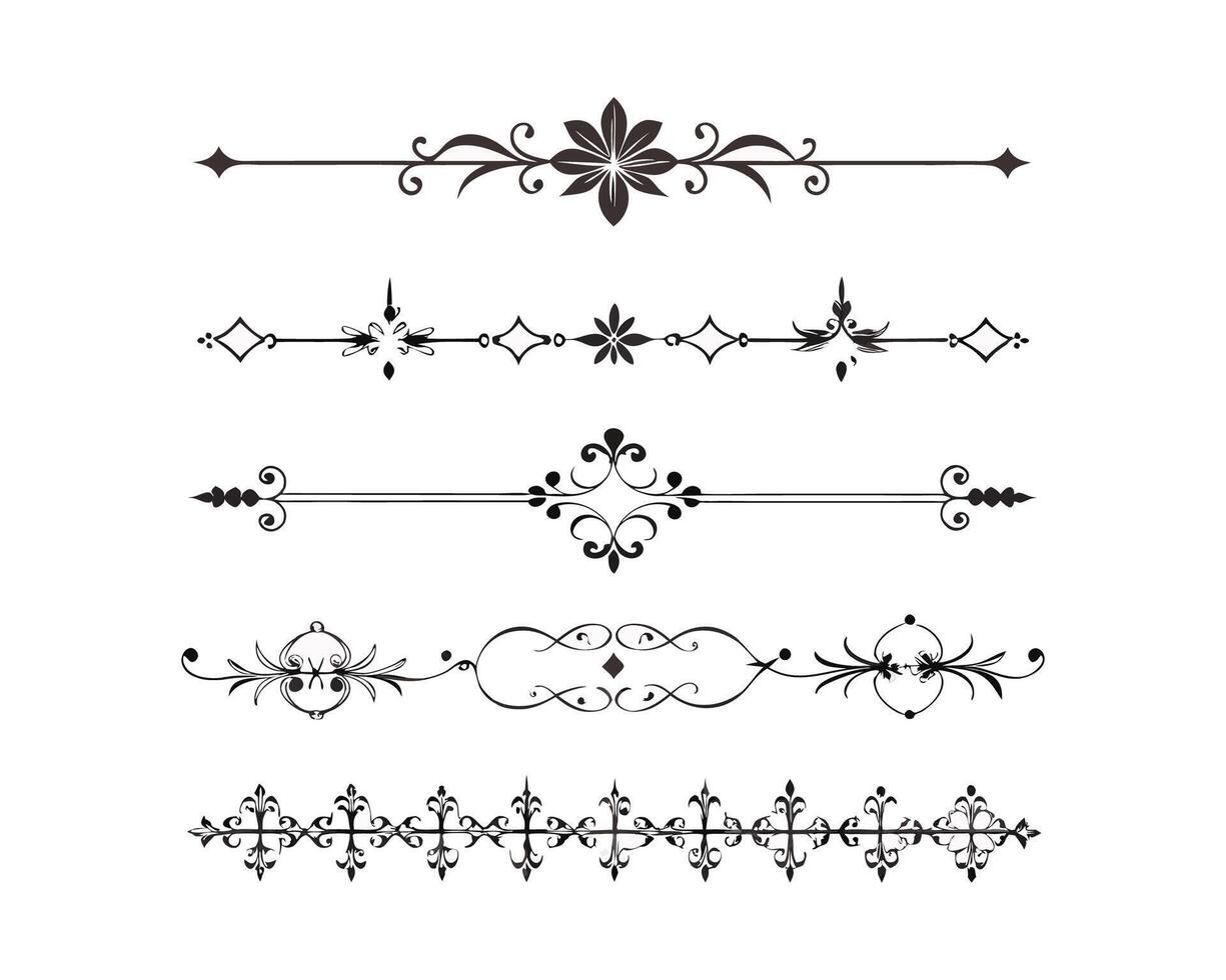 set of decorative elements design vector