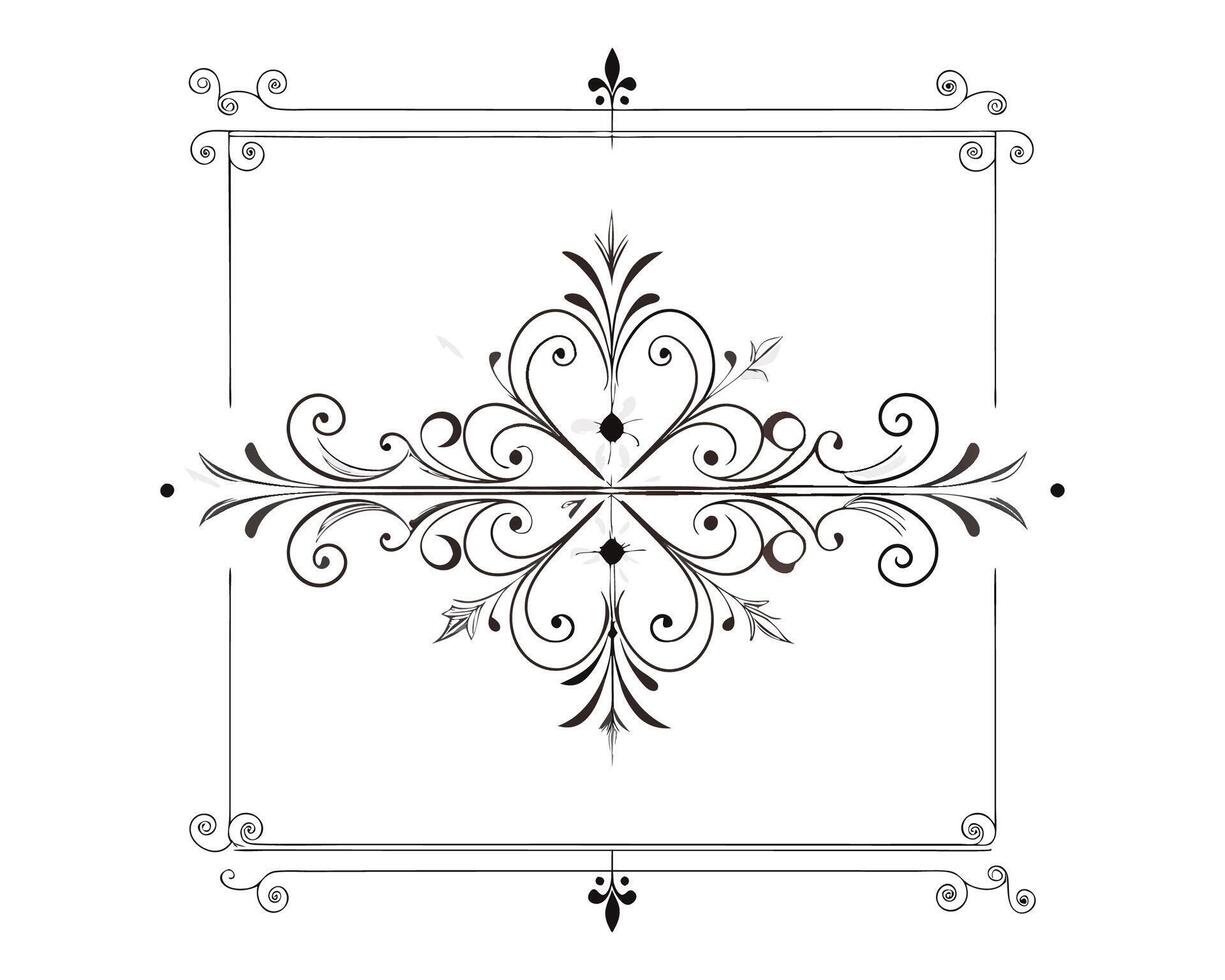 a fancy decorative frame with ornate design vector