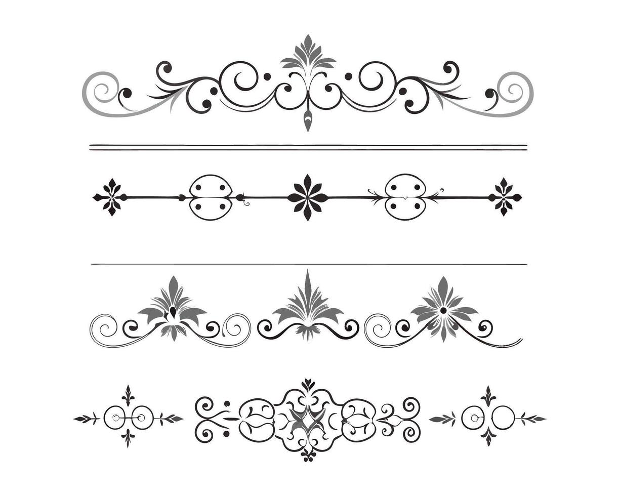 set of decorative elements for the design of the page vector