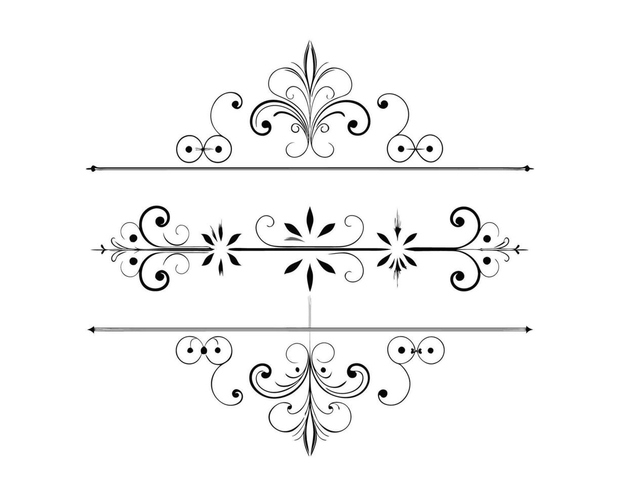 a set of fancy decorative elements on a white background vector