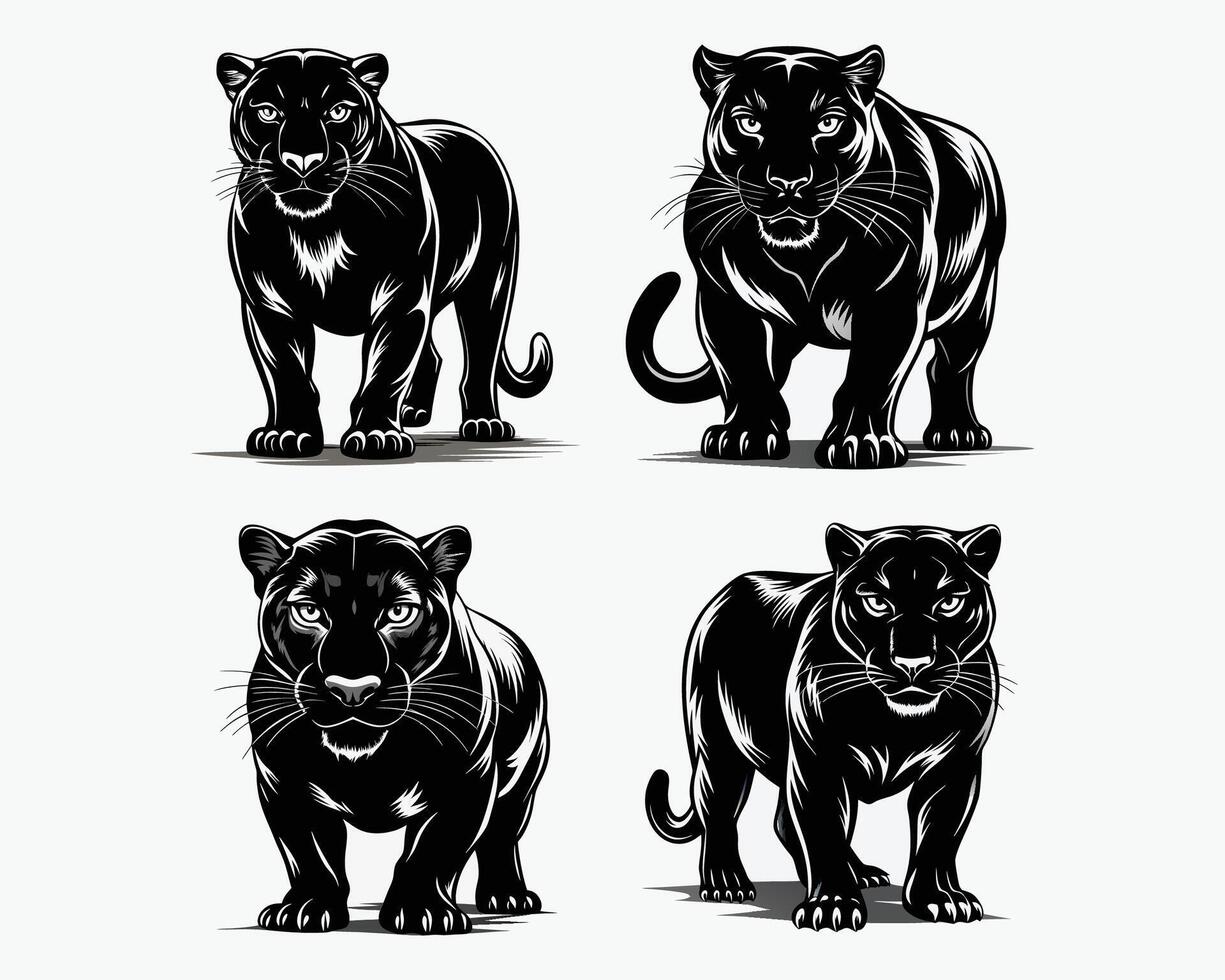 panther minimalist and simple silhouette. ai vector