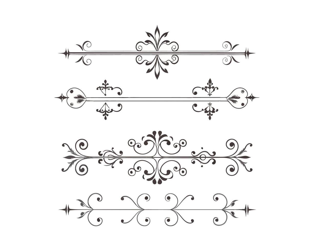 set of decorative elements, vintage style, vintage design elements, vintage design elements, vintage design elements vector