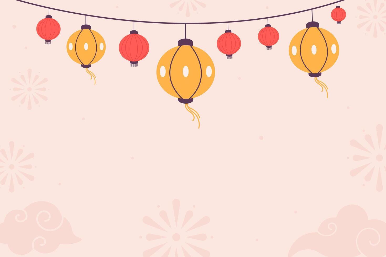 Background chinese new year celebration festive flat vector