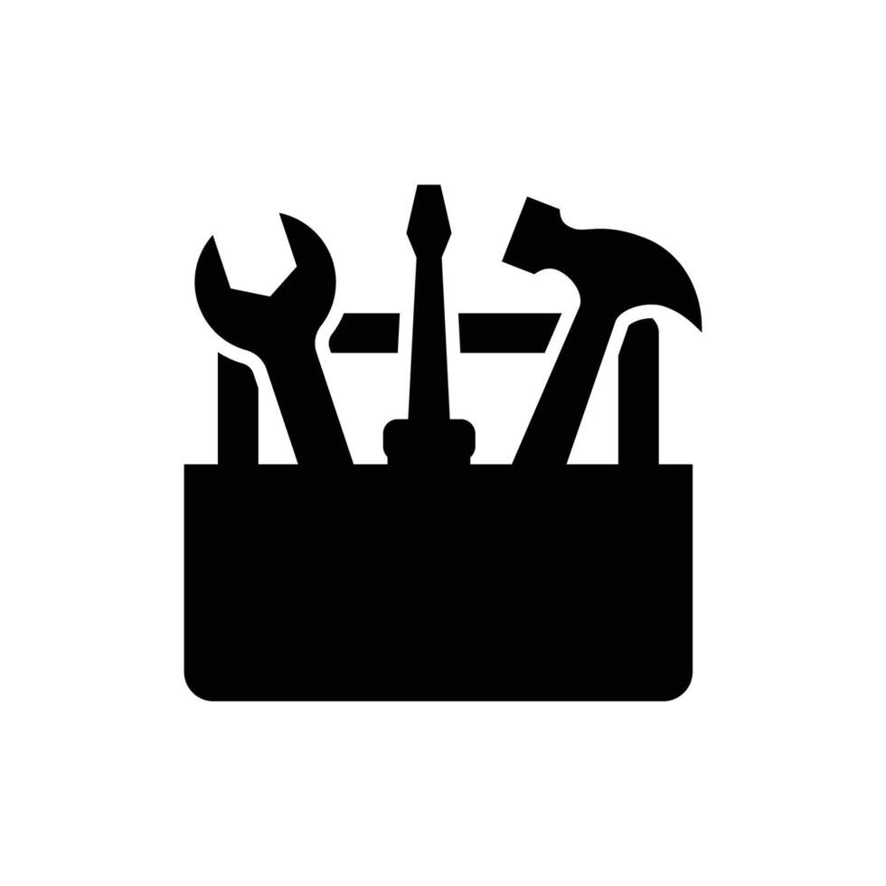 Tool box icon. Toolbox, toolkit, instrument icon. Toolbox Tools flat icon. vector
