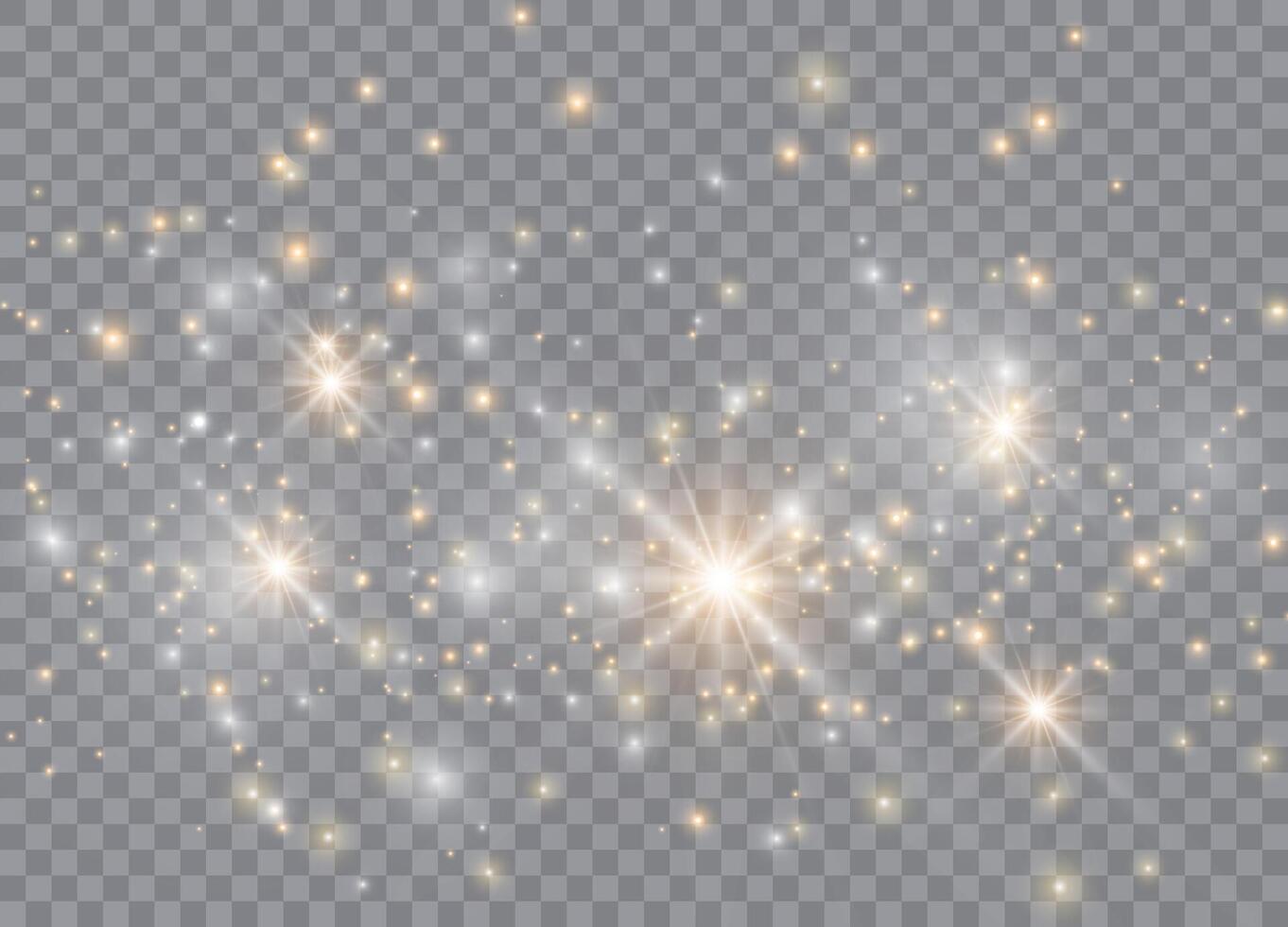 Christmas star patterns with glowing dust vector