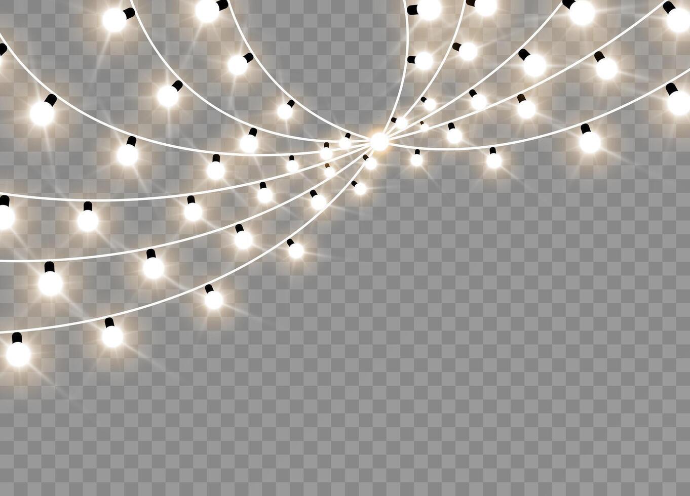 Twinkling lights for Christmas cards and decor vector