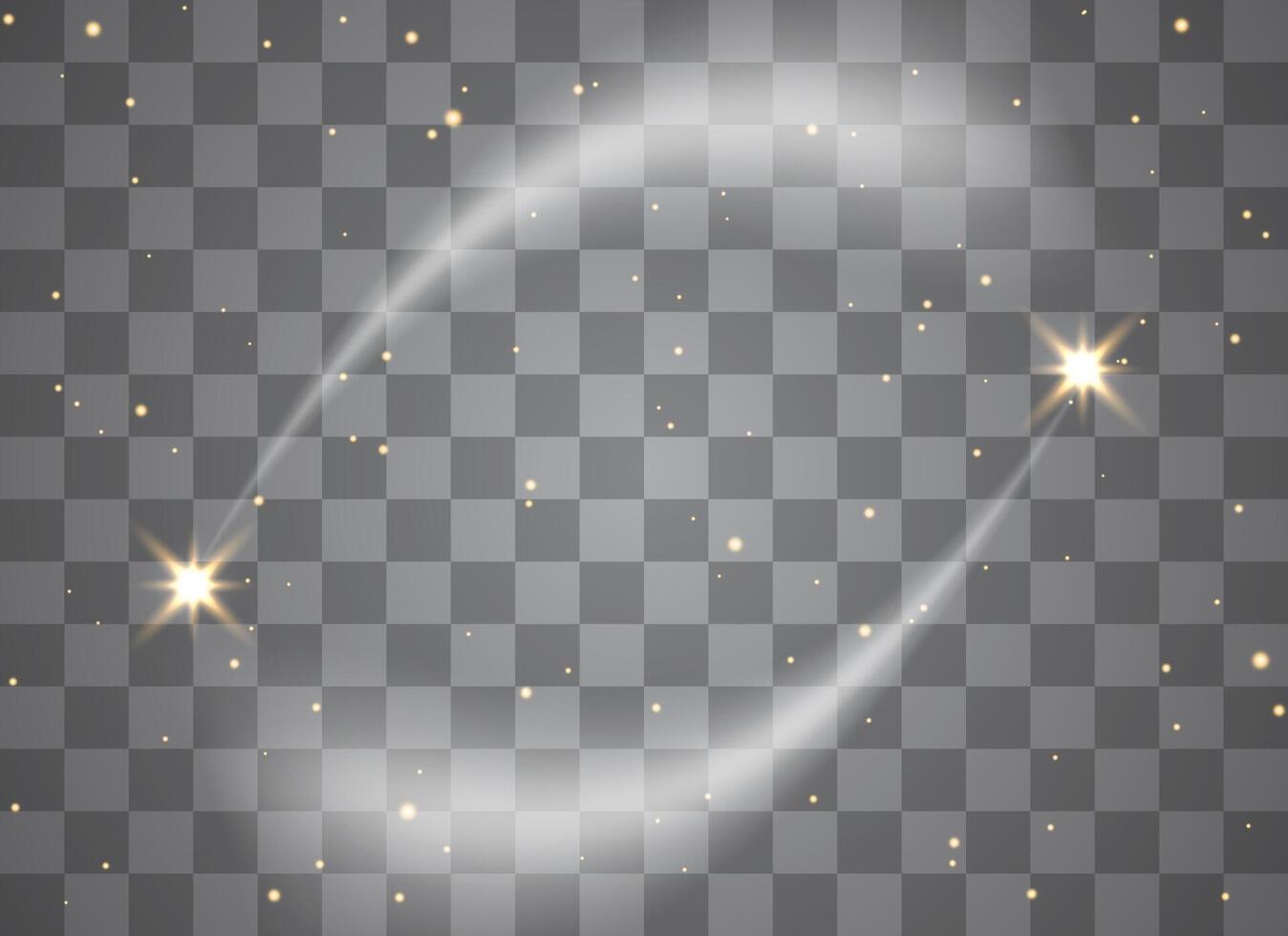 A star and a circle with a glowing effect vector