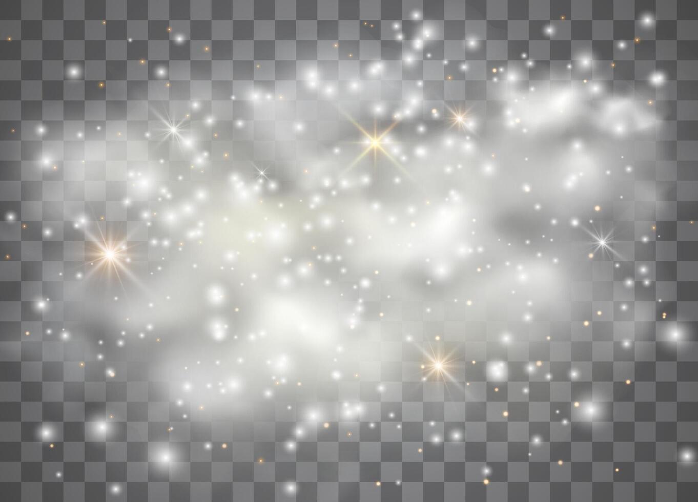 Twinkling stars and sparkling dust effect vector