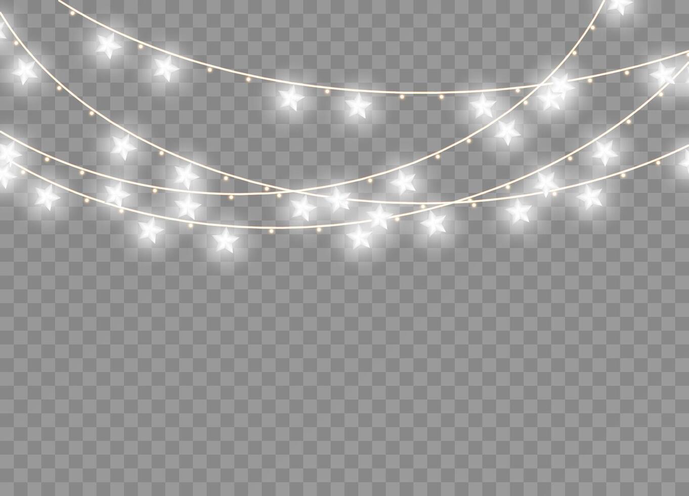 Festive glow Christmas light elements for designers vector