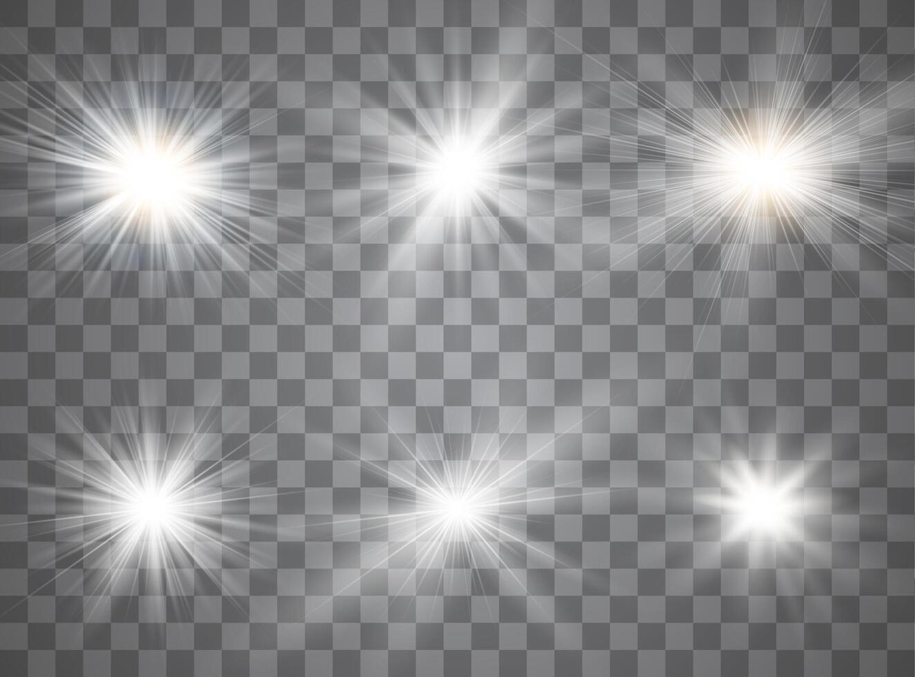 Bright star effects with glittering magic dust vector