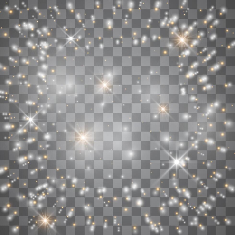 Shining star patterns with glowing effects vector