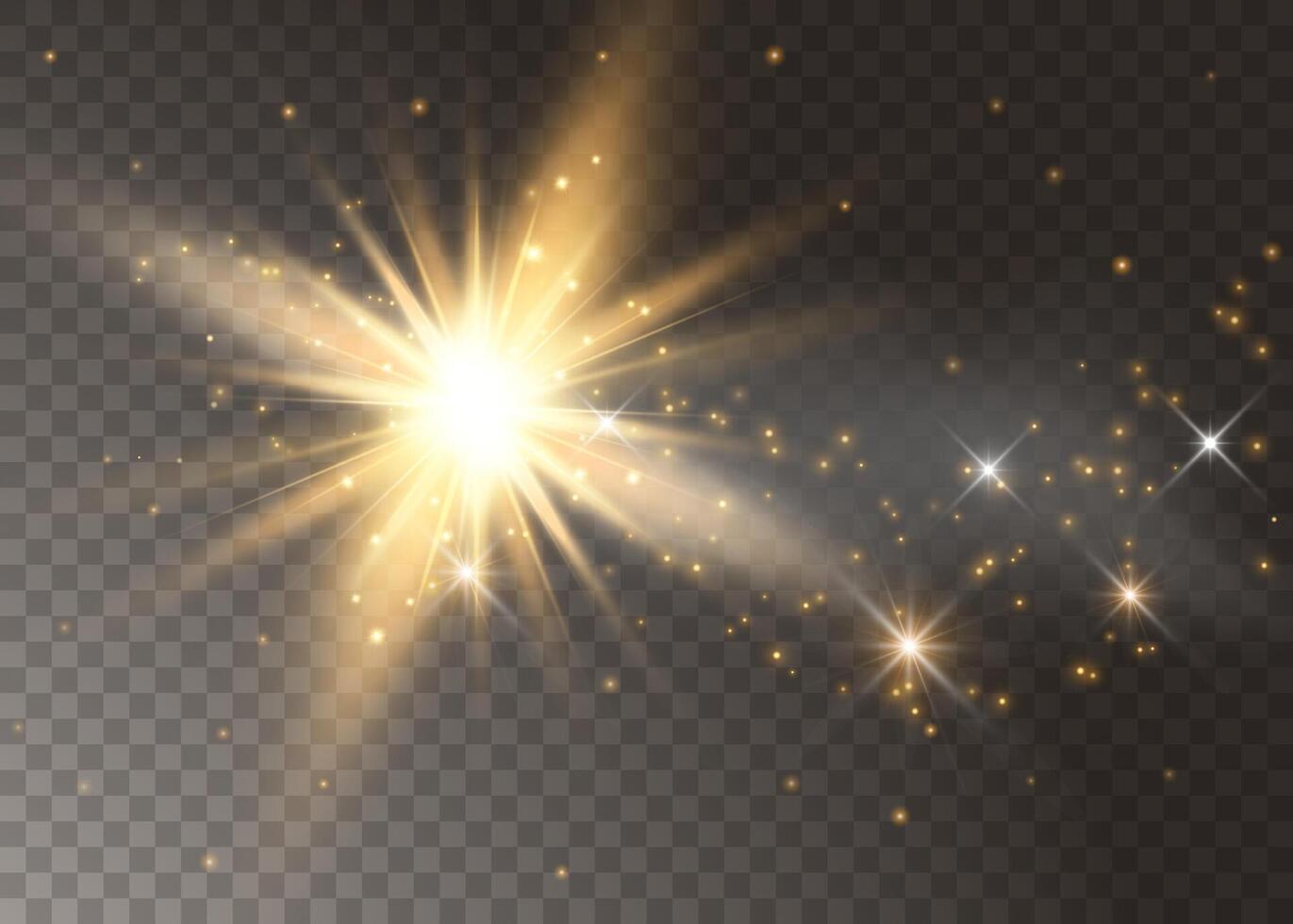 Shimmering light and star effect pack vector