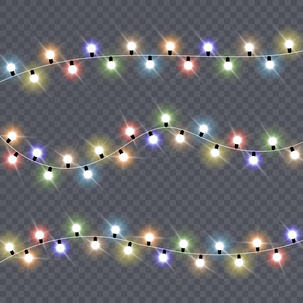 Sparkling Christmas lights for banners and posters vector
