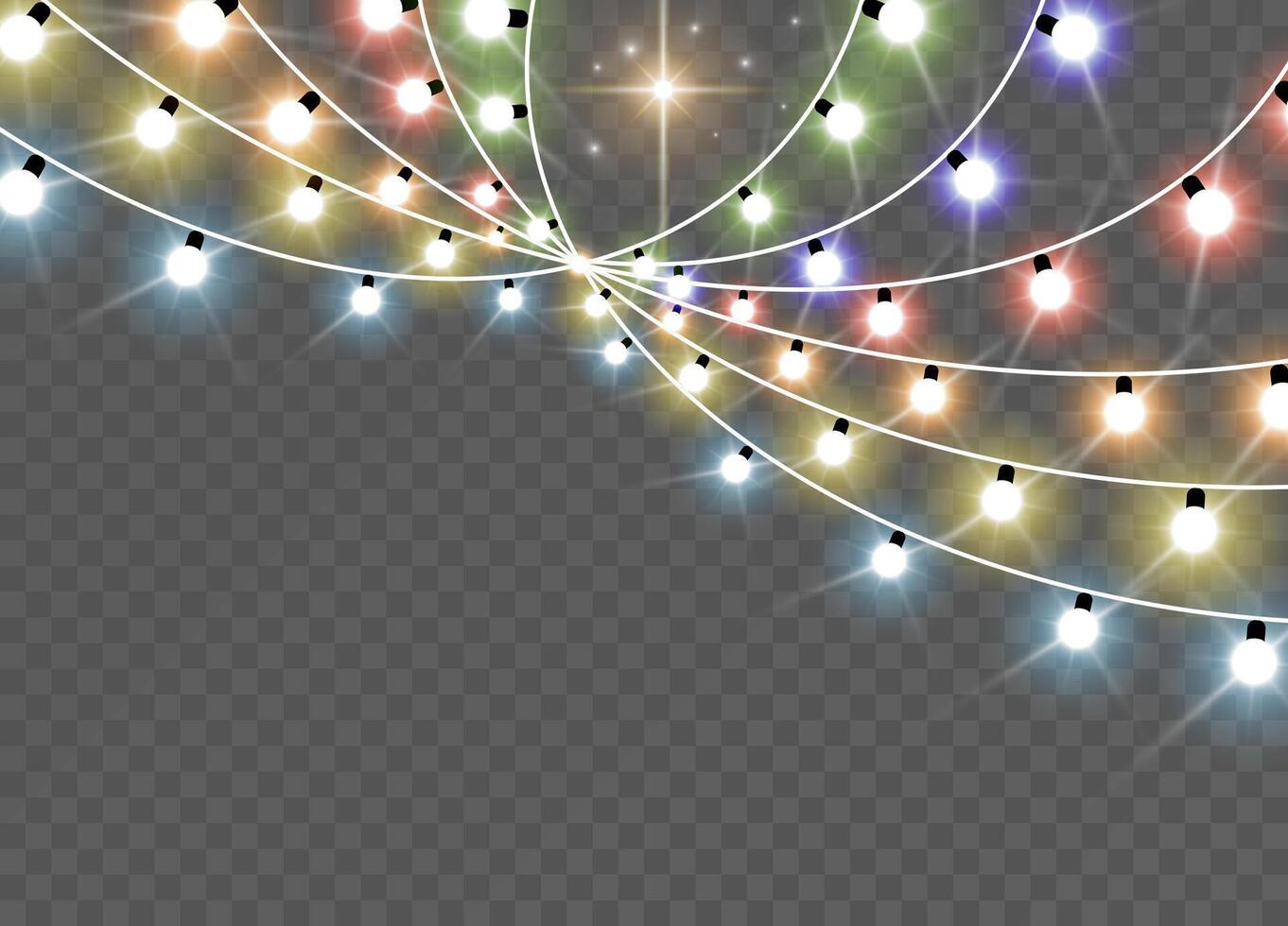 Christmas garland Lights for festive web projects vector