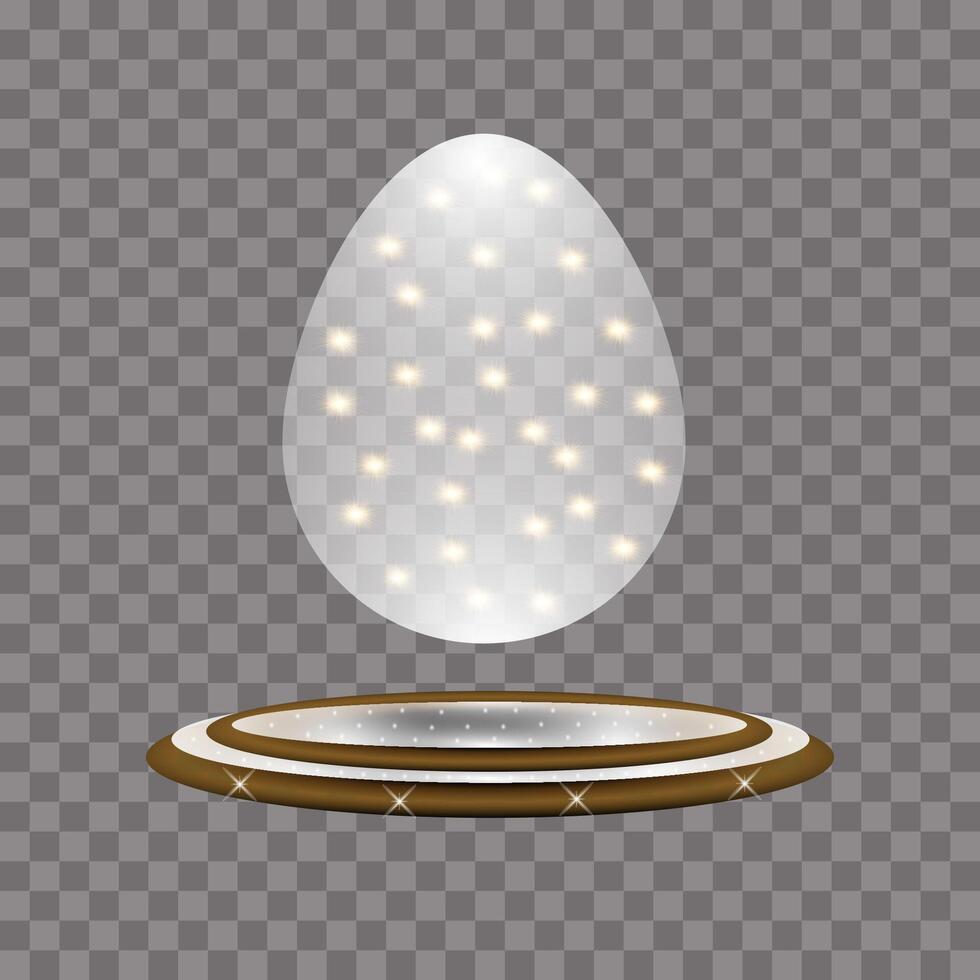 Easter egg with sparkles background vector