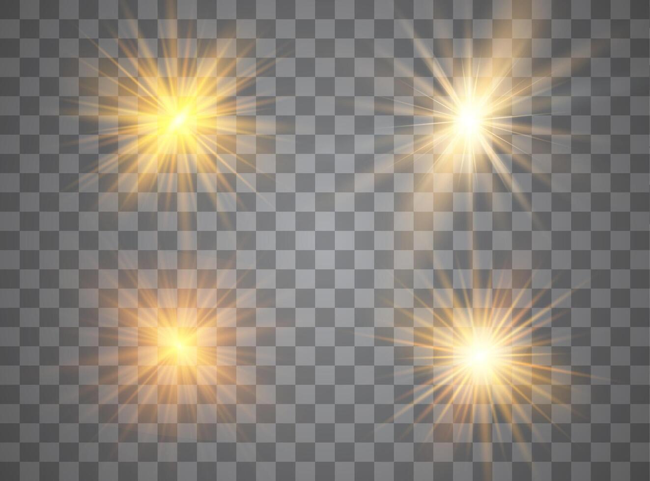 Set of magical Christmas glow effect stars and particles vector
