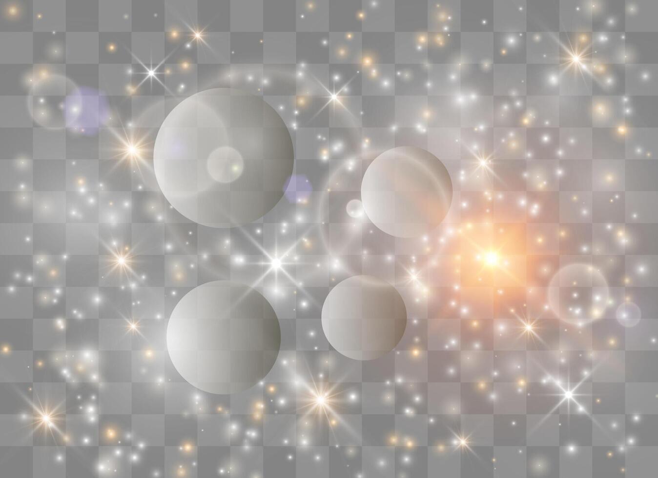 Magical light glow with bright stars and sparkling particles vector