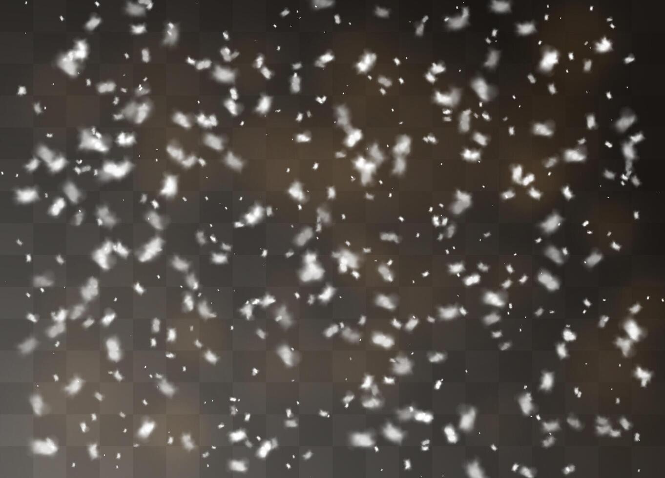 Christmas snowflakes falling on a soft snow background vector
