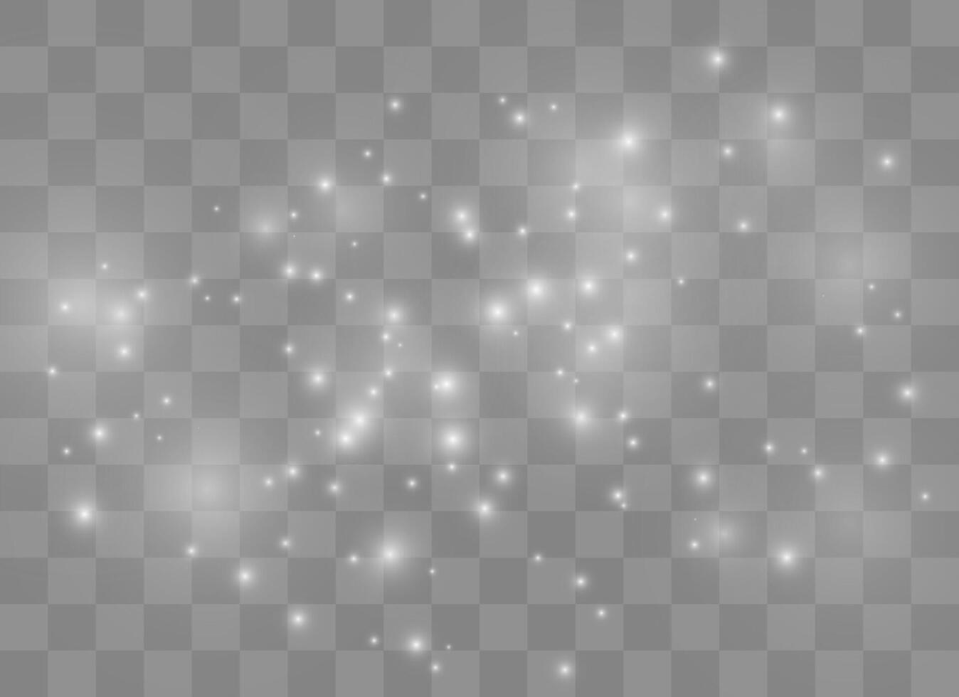 Christmas stars with magical light and sparkling dust vector