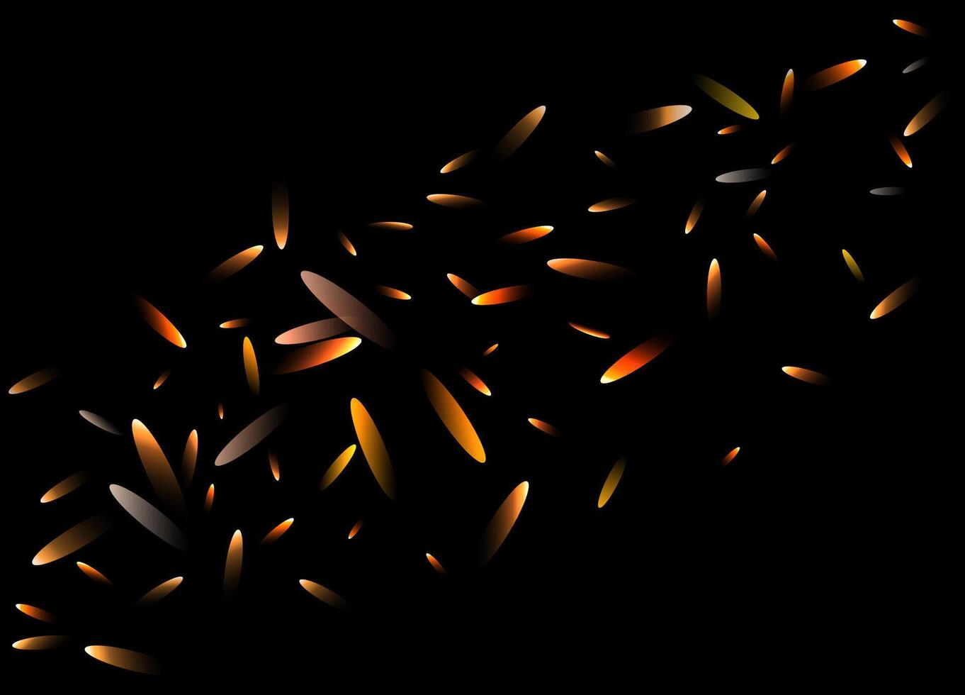 Falling gold confetti on black background. Luxury festive background. vector