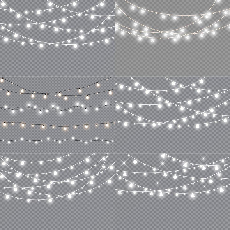 Christmas lights for posters, banners, and web design vector