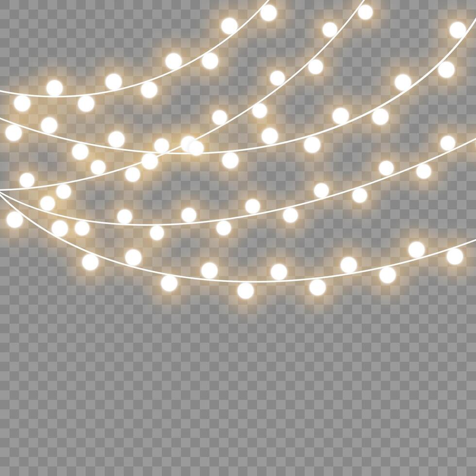 Twinkling festive lights for Xmas graphic designs vector