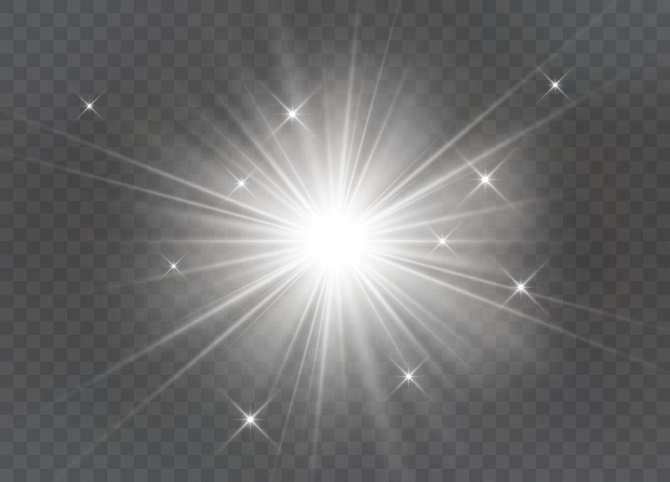 Ethereal glow with sunburst sparkles vector