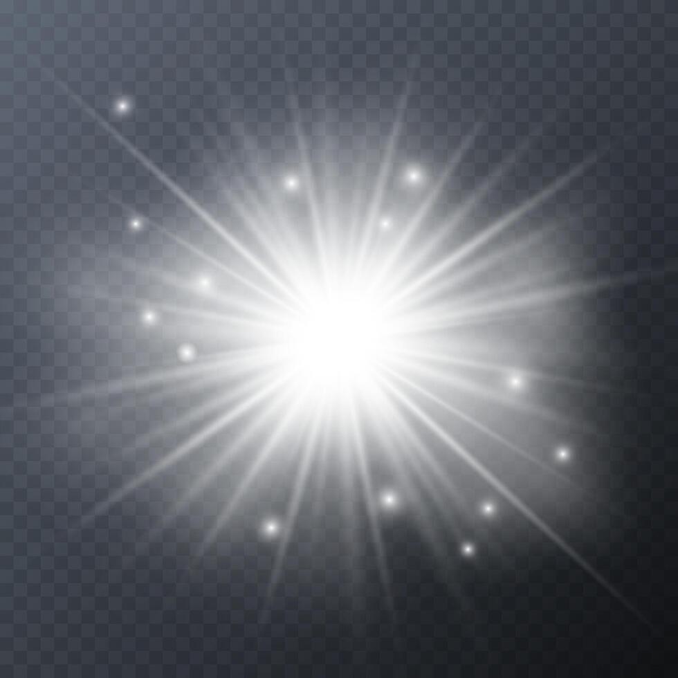 Solar radiance with sparkling effects vector
