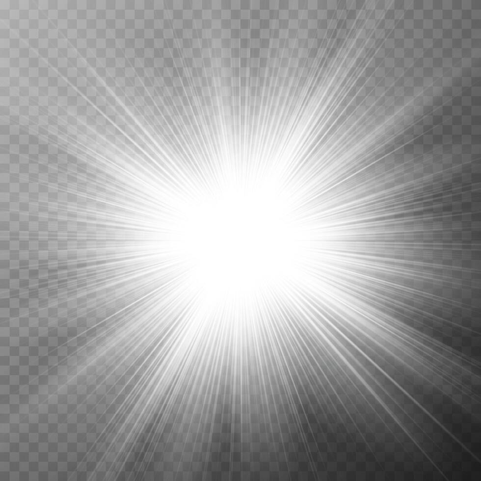 Sunlight explosion with twinkling stars vector