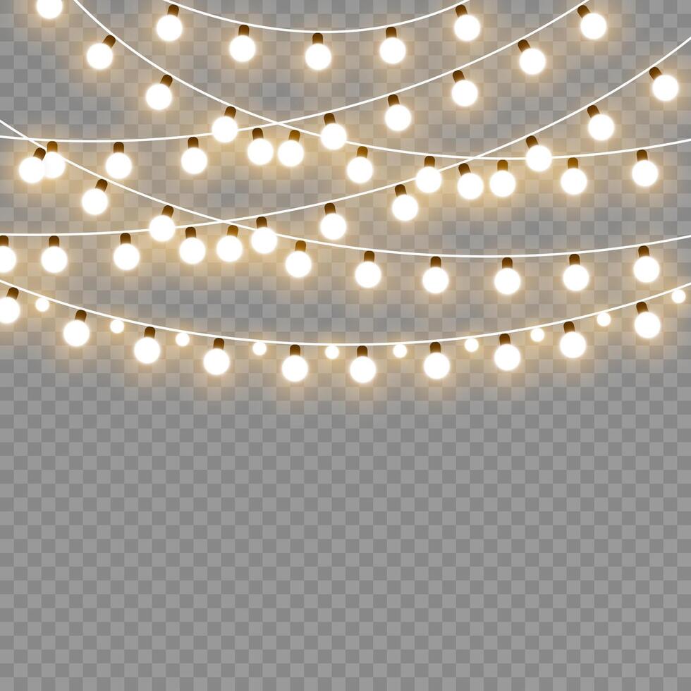 Radiant Xmas lights for seasonal web design vector
