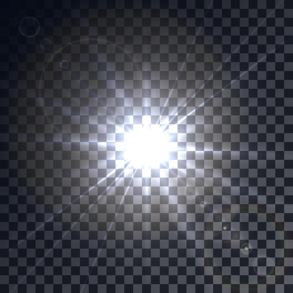 Dazzling starburst with gleaming sun rays vector