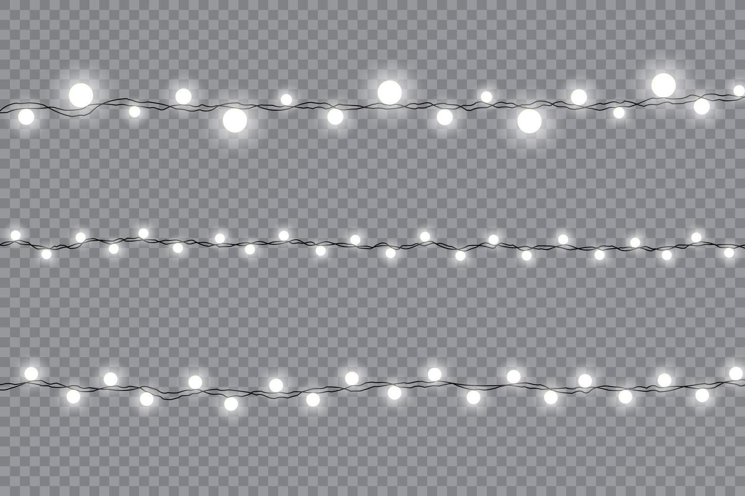 Glowing garlands for Christmas banners and posters vector