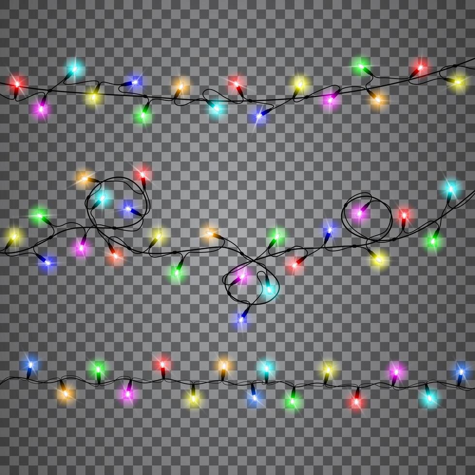 Xmas glowing garland. vector