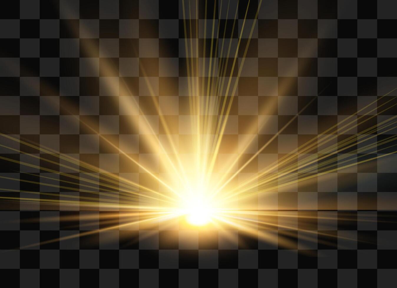 Beam of the shining sun. vector