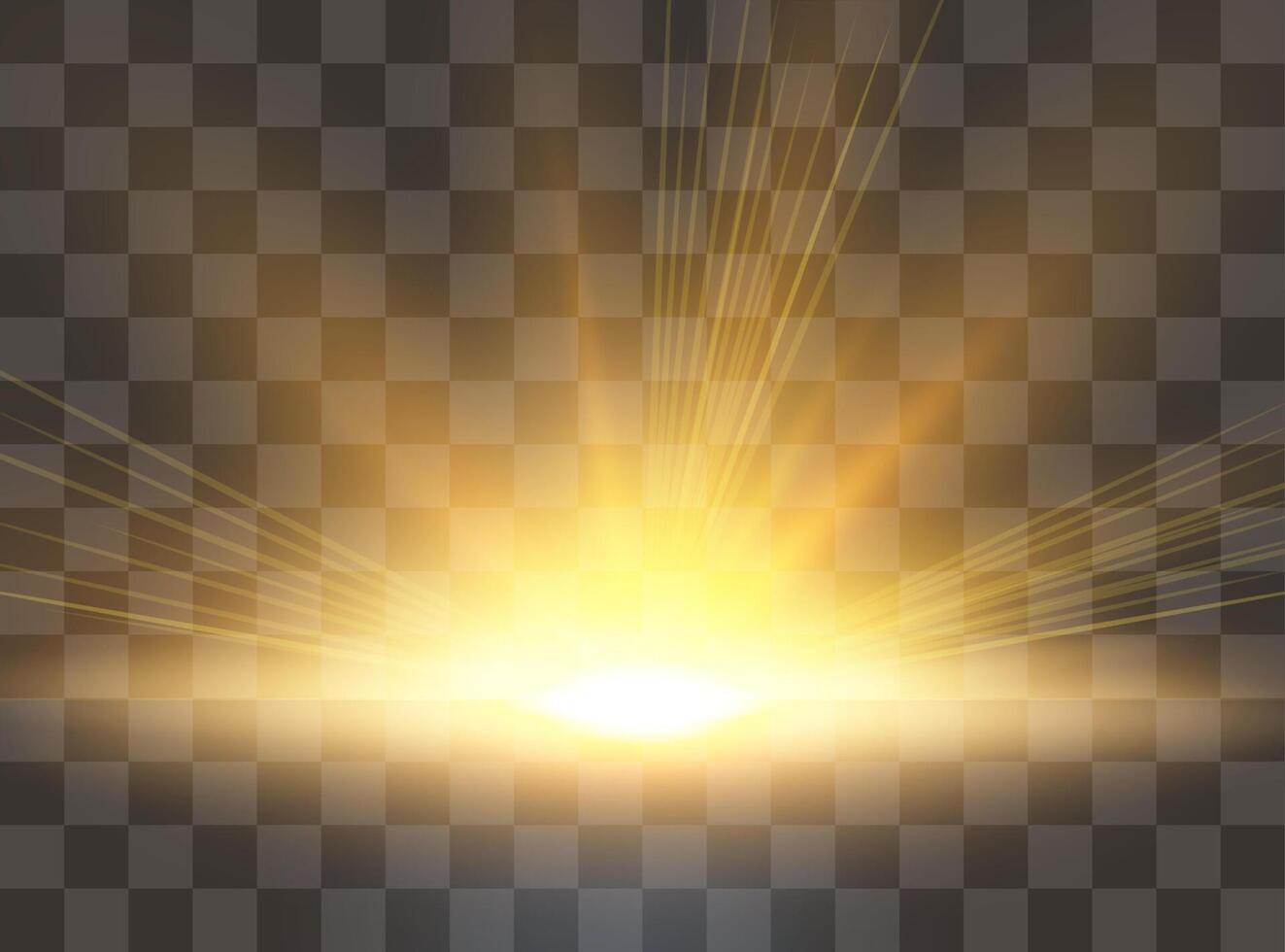 Shining golden stars. Light effects, glare, glitter, explosion, golden ligh vector
