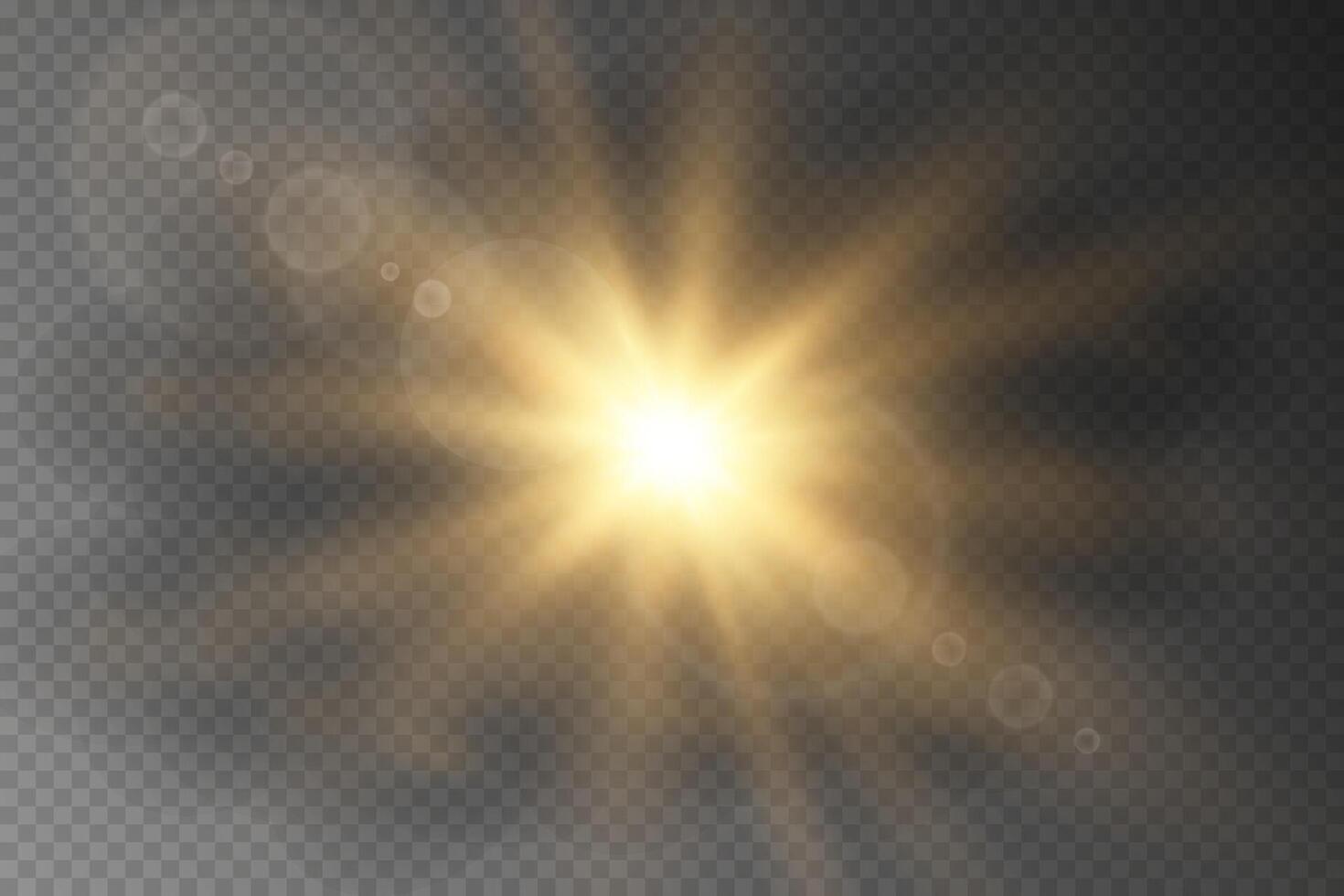 Radiant glow effect with star burst vector