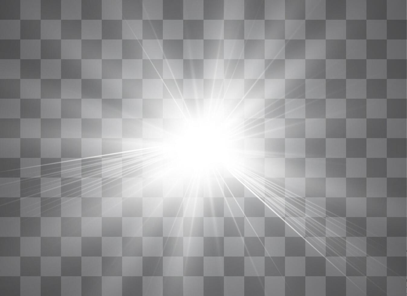 Bright sunshine. Beautiful bright rays. Light for banners. vector