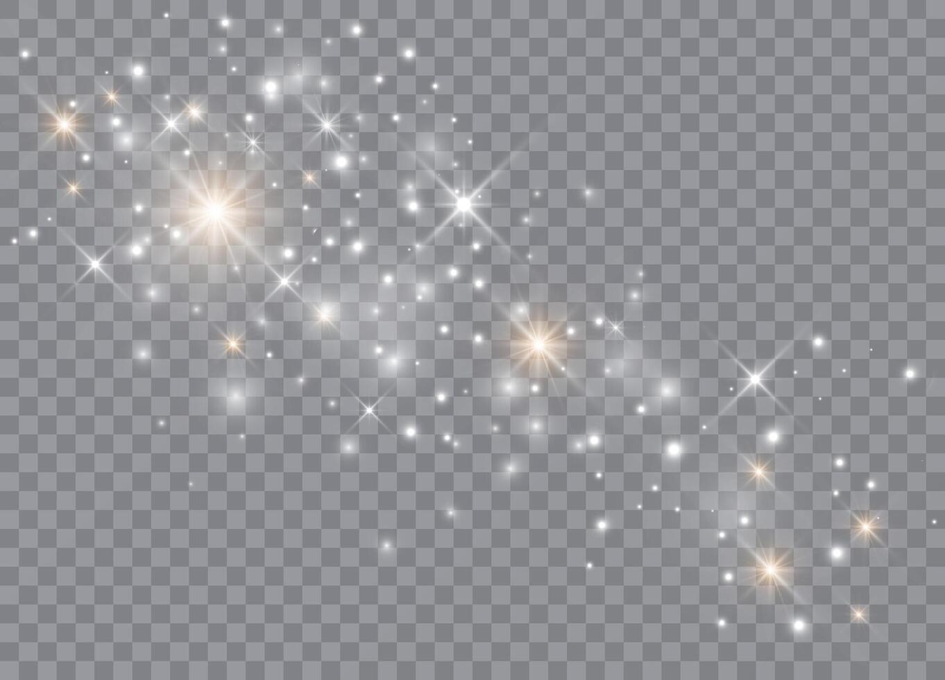 Christmas star glow with shimmering particles vector