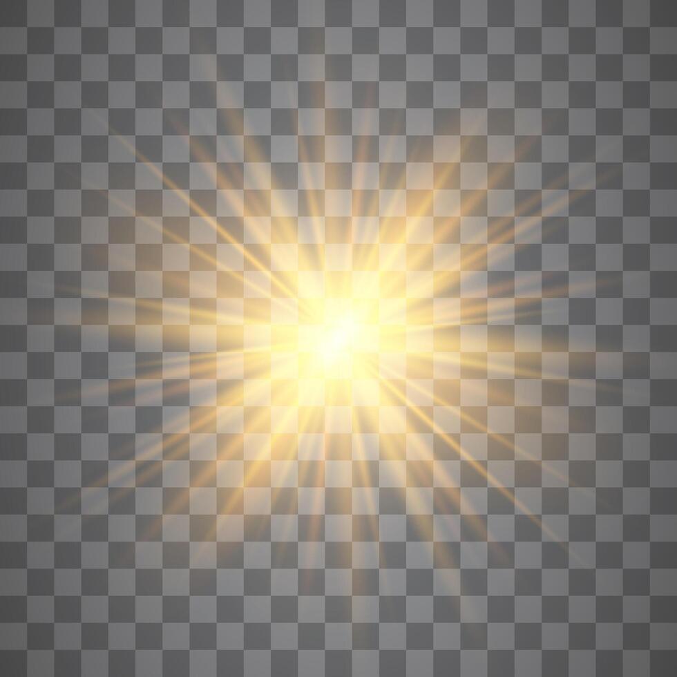 Brilliant sunburst with glittering light vector