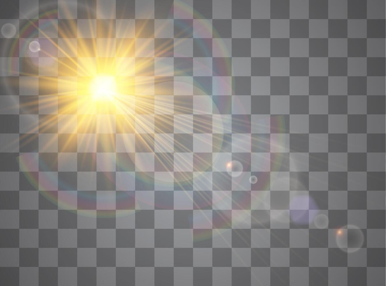 Radiant sunburst with sparkling glow. vector
