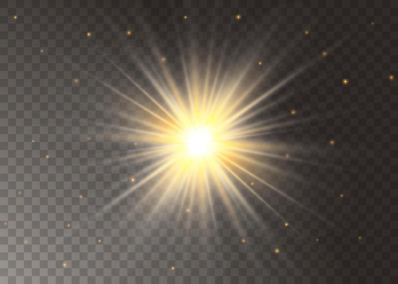 Twinkling Christmas star glow with sparkling particles vector