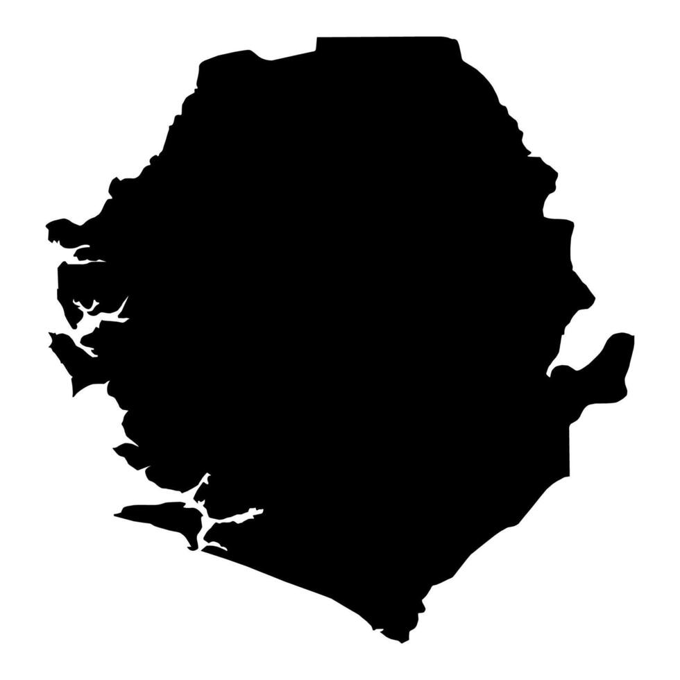 Silhouette of a Sierra Leone Country land Map vector