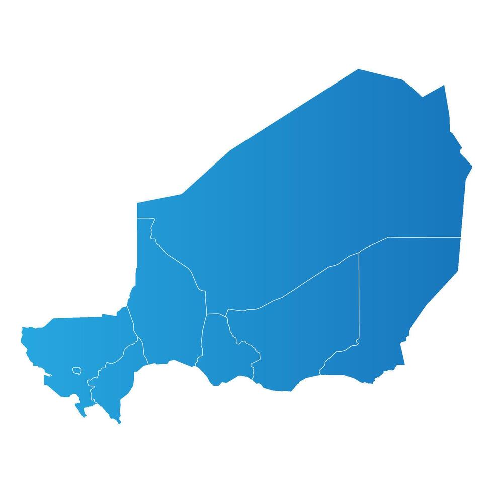 Niger district Country land Map vector