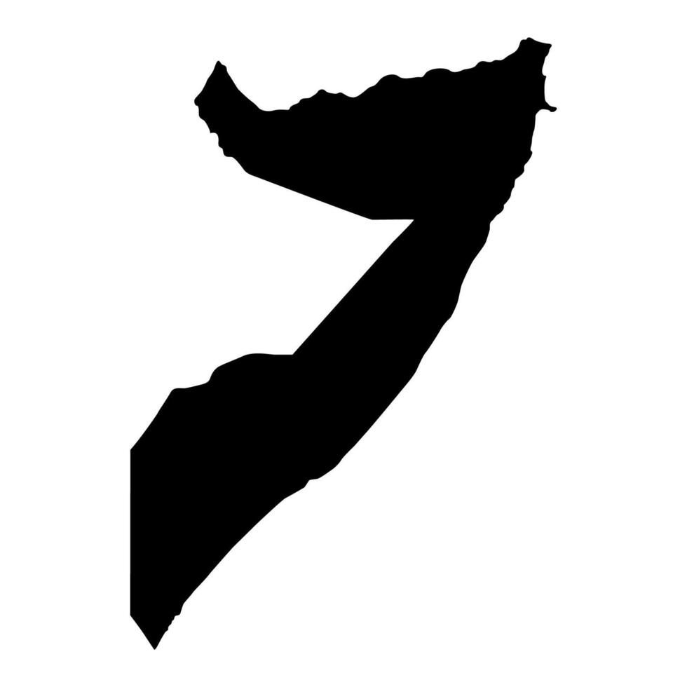 Silhouette of a Somalia Country land Map vector