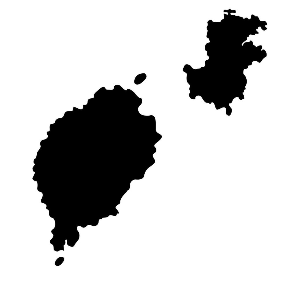 Silhouette of a Sao Tome And Principe Country land Map vector
